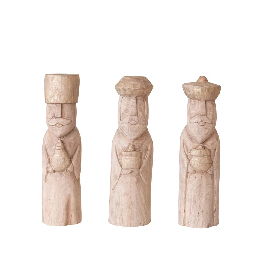 Hand-Carved Wood Wise Men