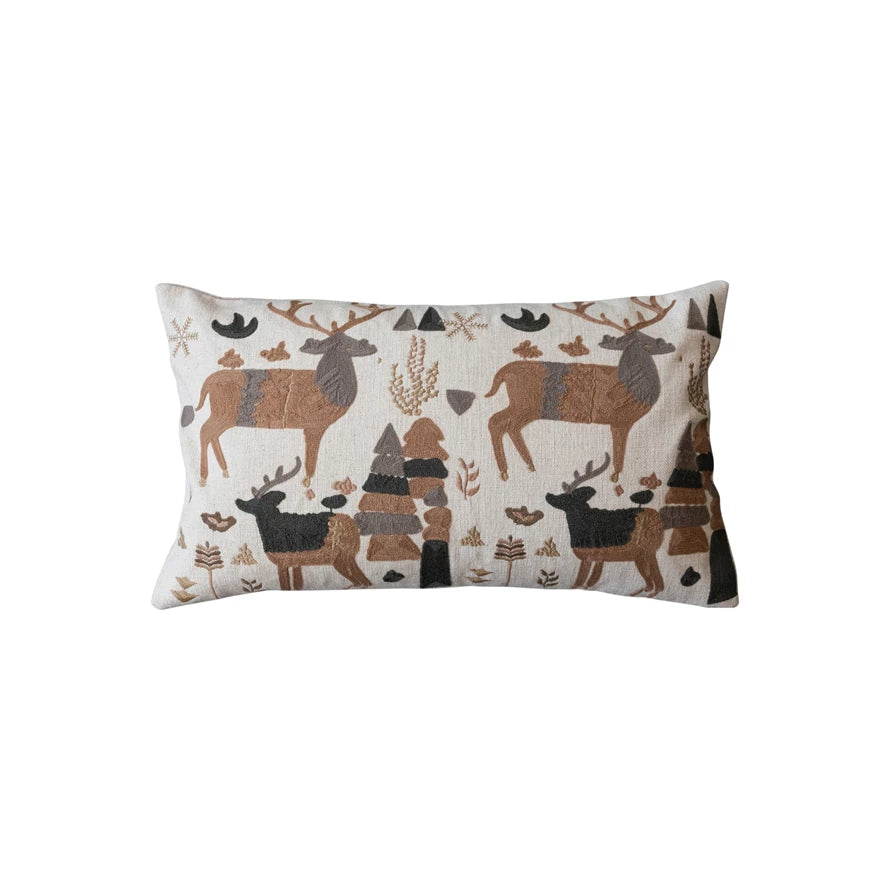 14x24 Reindeer Pattern Pillow