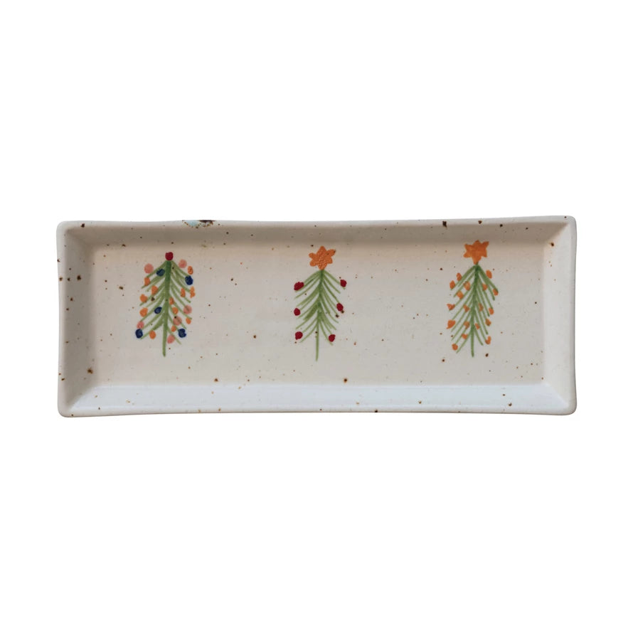 Mul Color Speckled Tree Plate