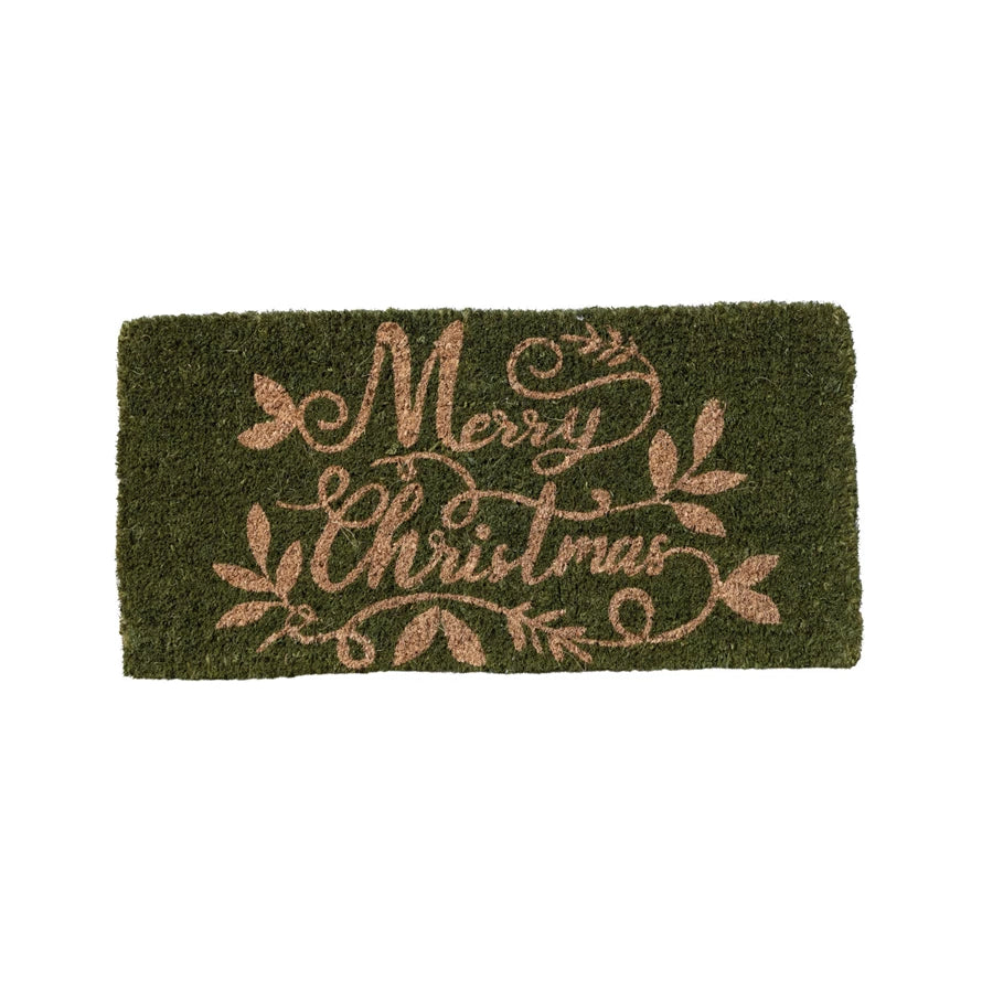 Green Merry Xmas Doormat