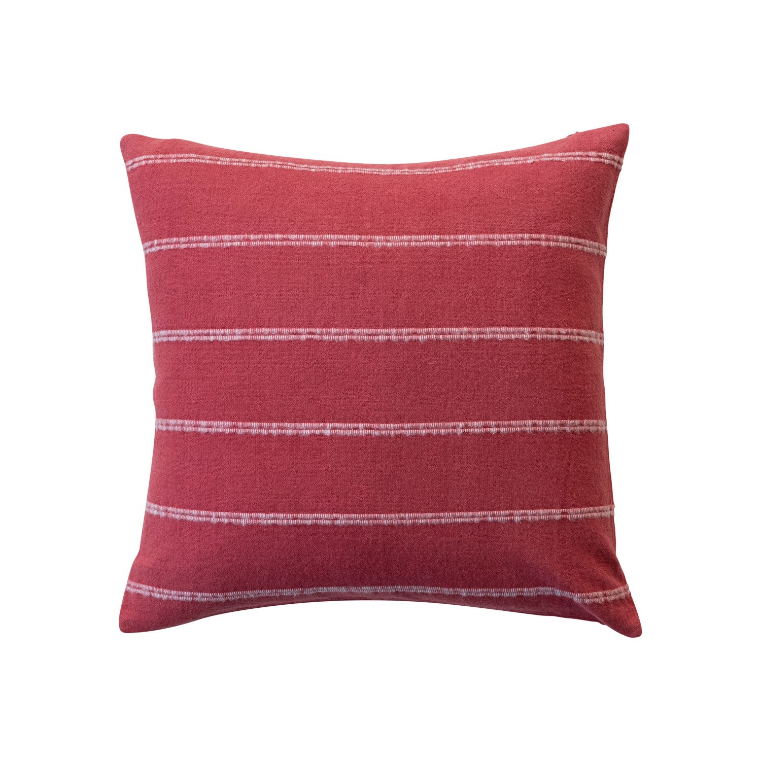 Red&Wht Stripe Flannel Pillow