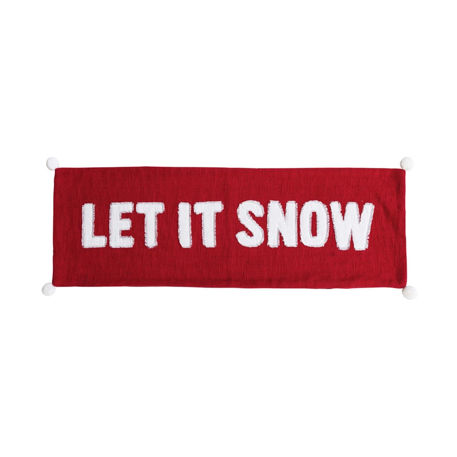 'Let it Snow' 36x12 Pillow