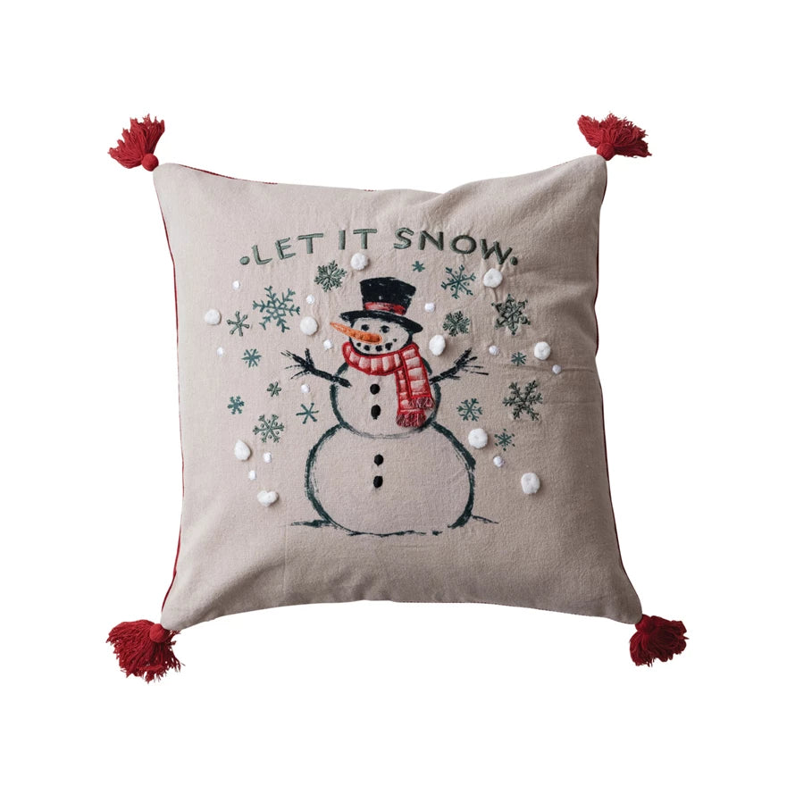 18" Let it Snow Pillow