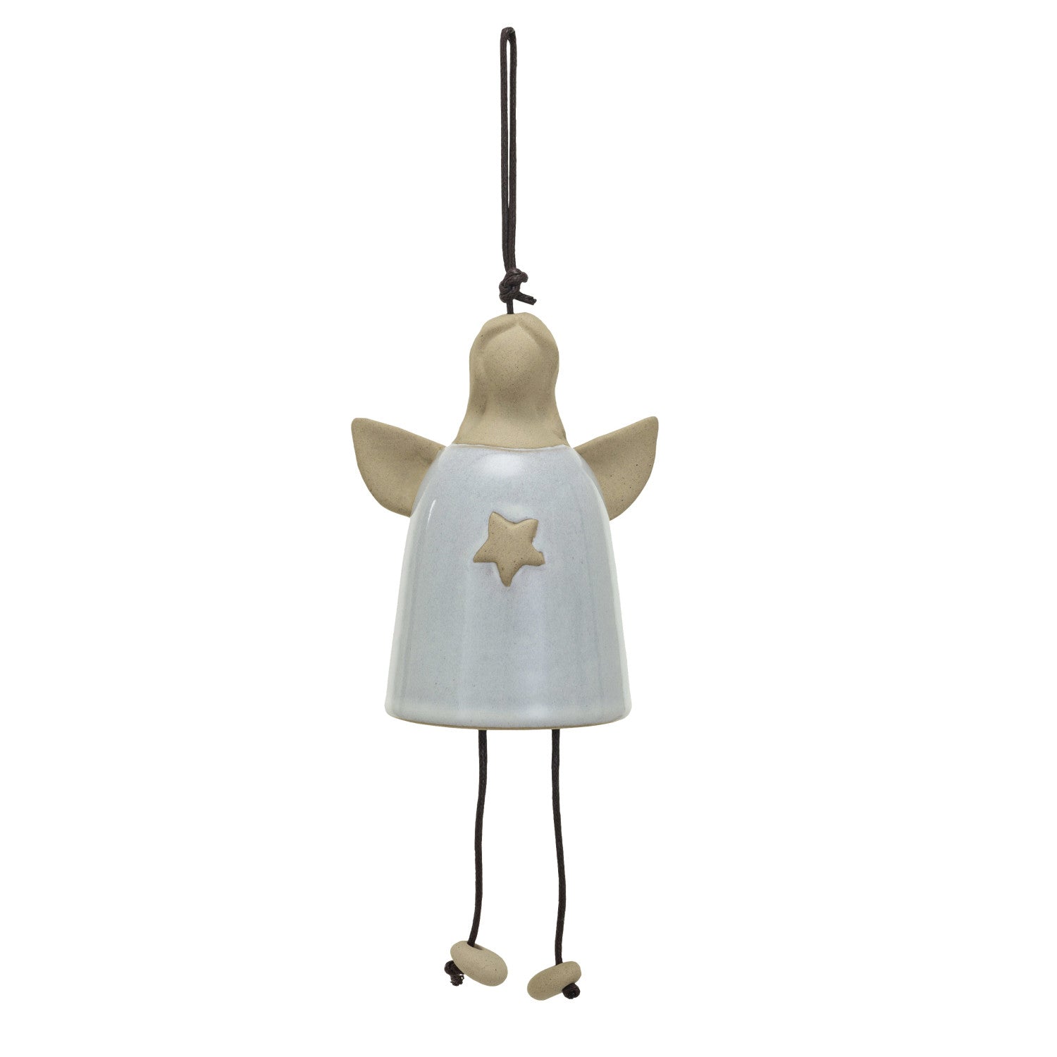 Angel Bell w Star, Rope Hanger