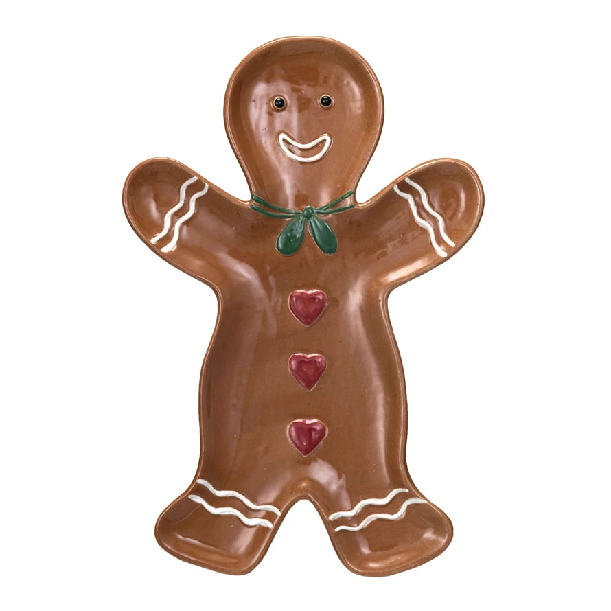 Gingerbread Man Shaped Platter