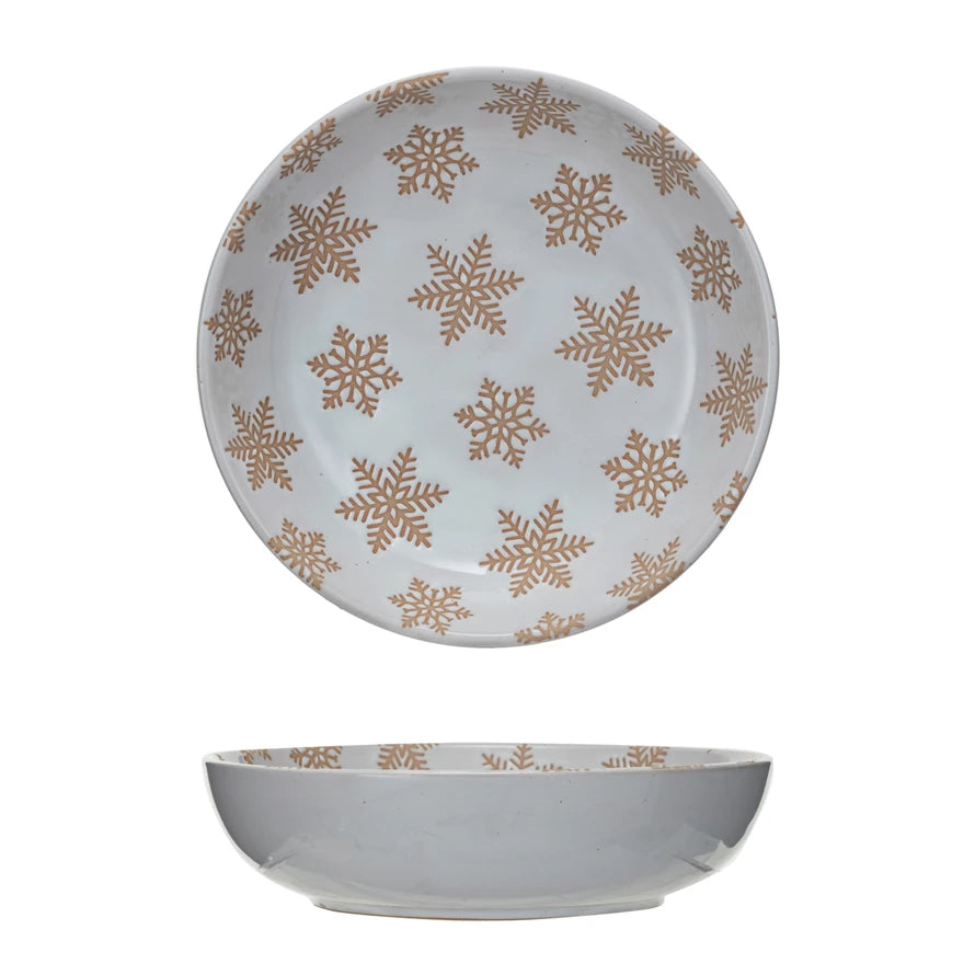 White Bowl w/ Snowflakes