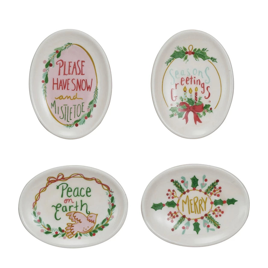 3x2 Holiday Saying Dishes