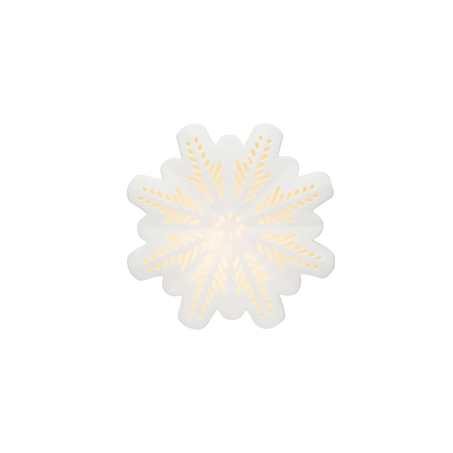 Stoneware Bisque LED Snowflake