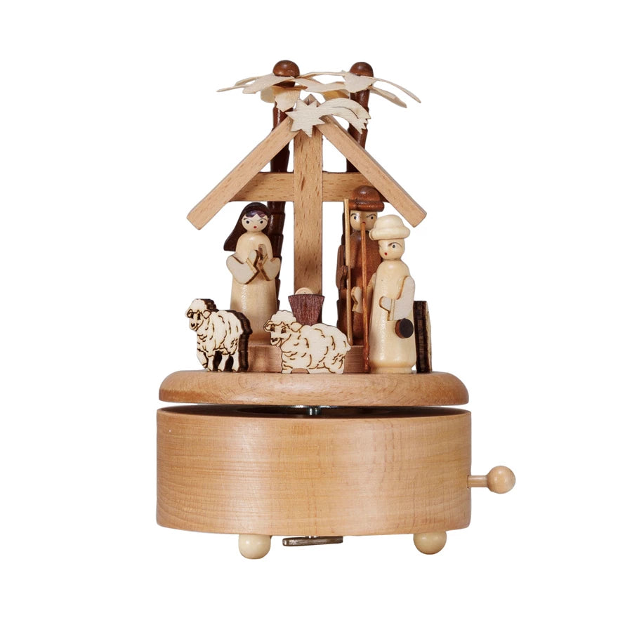 Wind-up Nativity Music Box