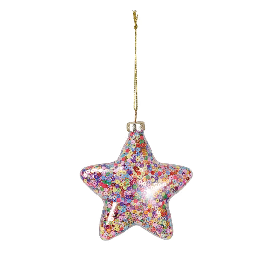 Sequin Filled Star Ornament