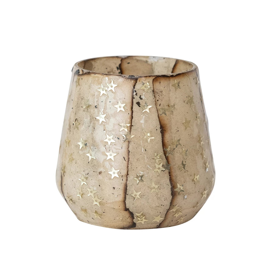 Tealight Holder w/ Star Sequin