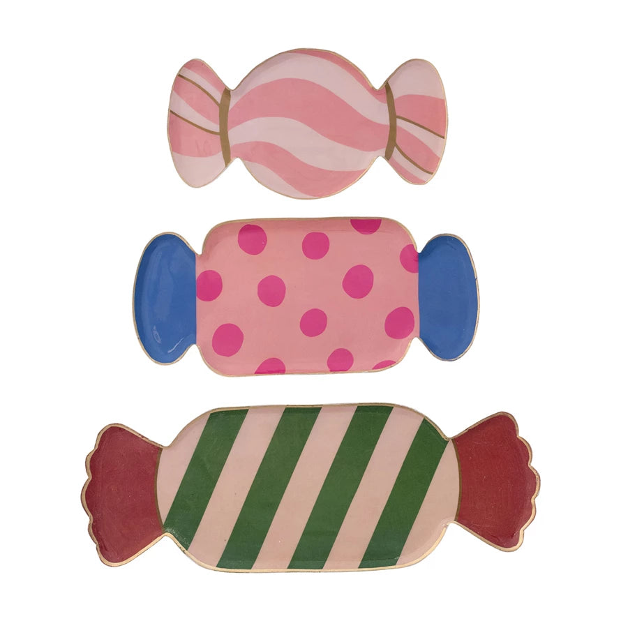 Candy Shaped Tray w/ Gold Edge