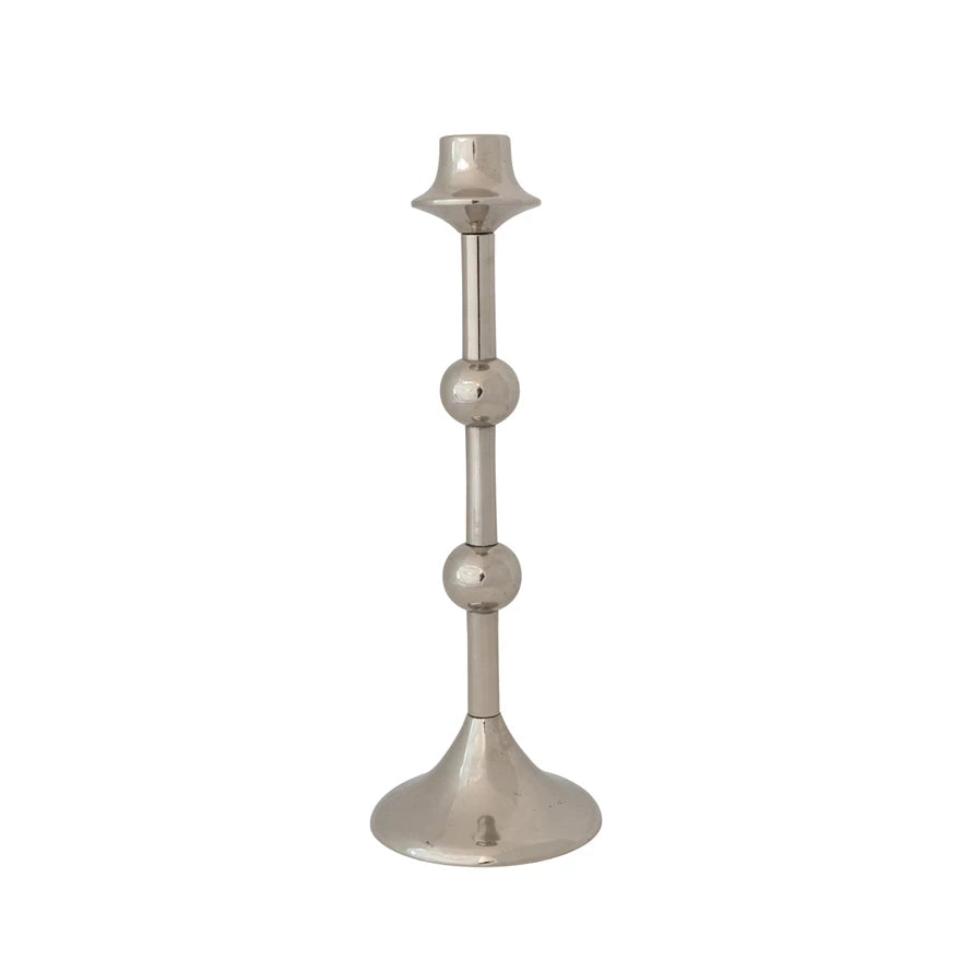 Silver Taper Holder w/ Balls