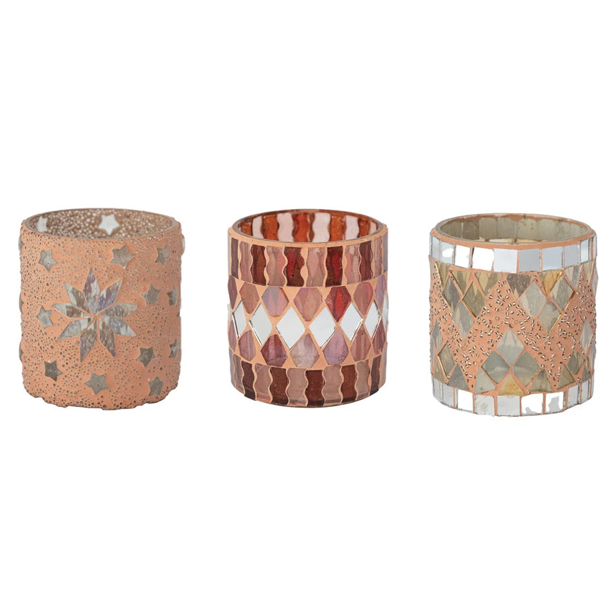 Glass Mosaic Tealight Holder