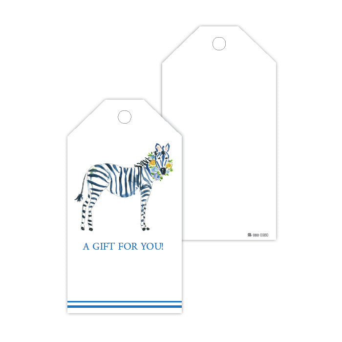 Blue Zebra Gift Tags
