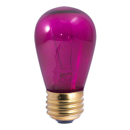 11W S14 E26 Base Bulb - Pink