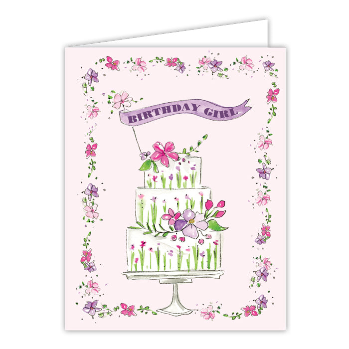 Birthday Girl Cake Card