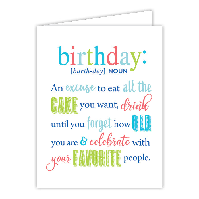 An Excuse To Eat Birthday Card