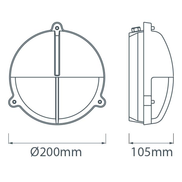 Medium Round Bulkhead w/ Eyelid