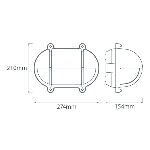 Medium Oval Bulkhead w/ Eyelid