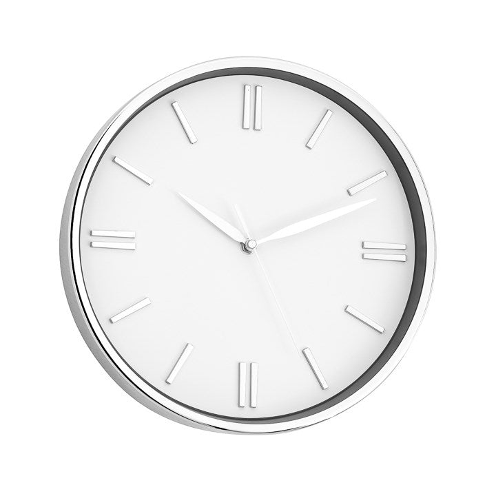 12" Lino Clock - White