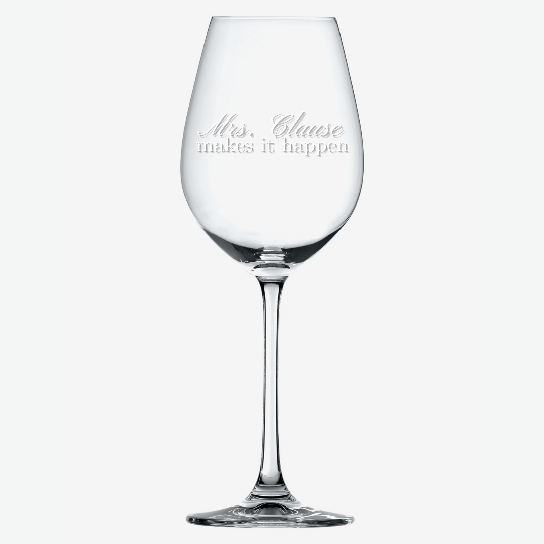 Mrs Claus Wine Glass