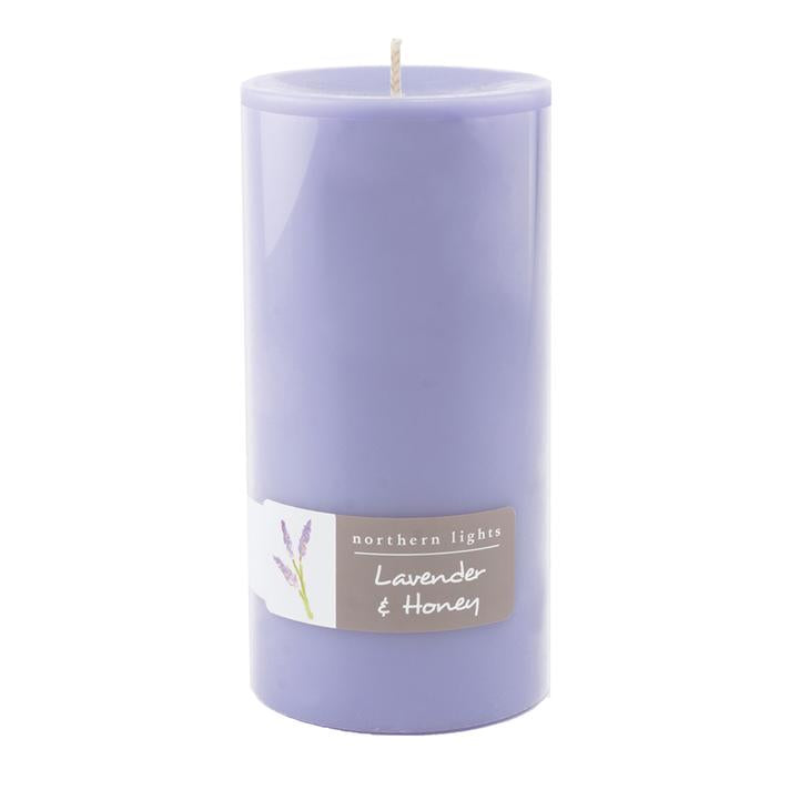 Lavender & Honey Scented Pillar - 3x6
