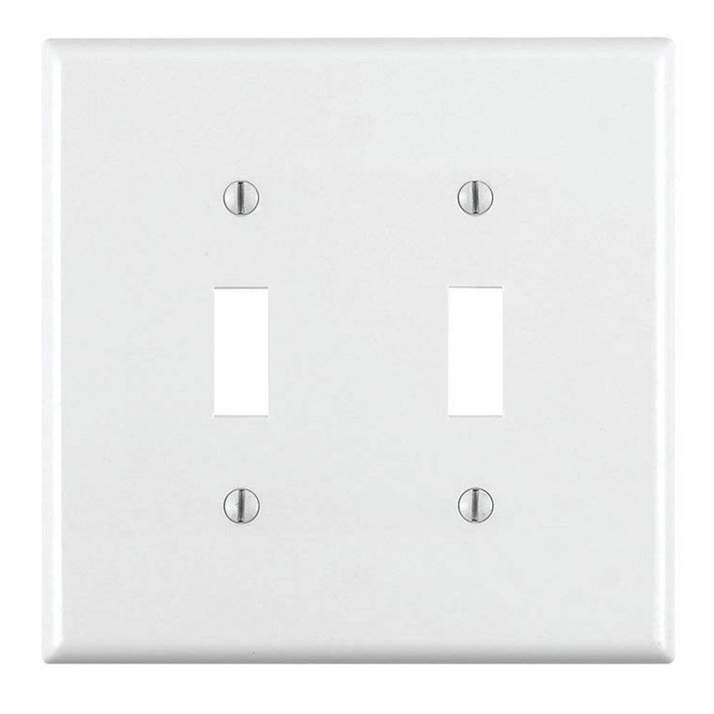 White Toggle Switch Plates