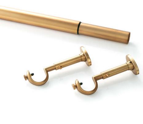 Stockbridge Rods - Satin Brass