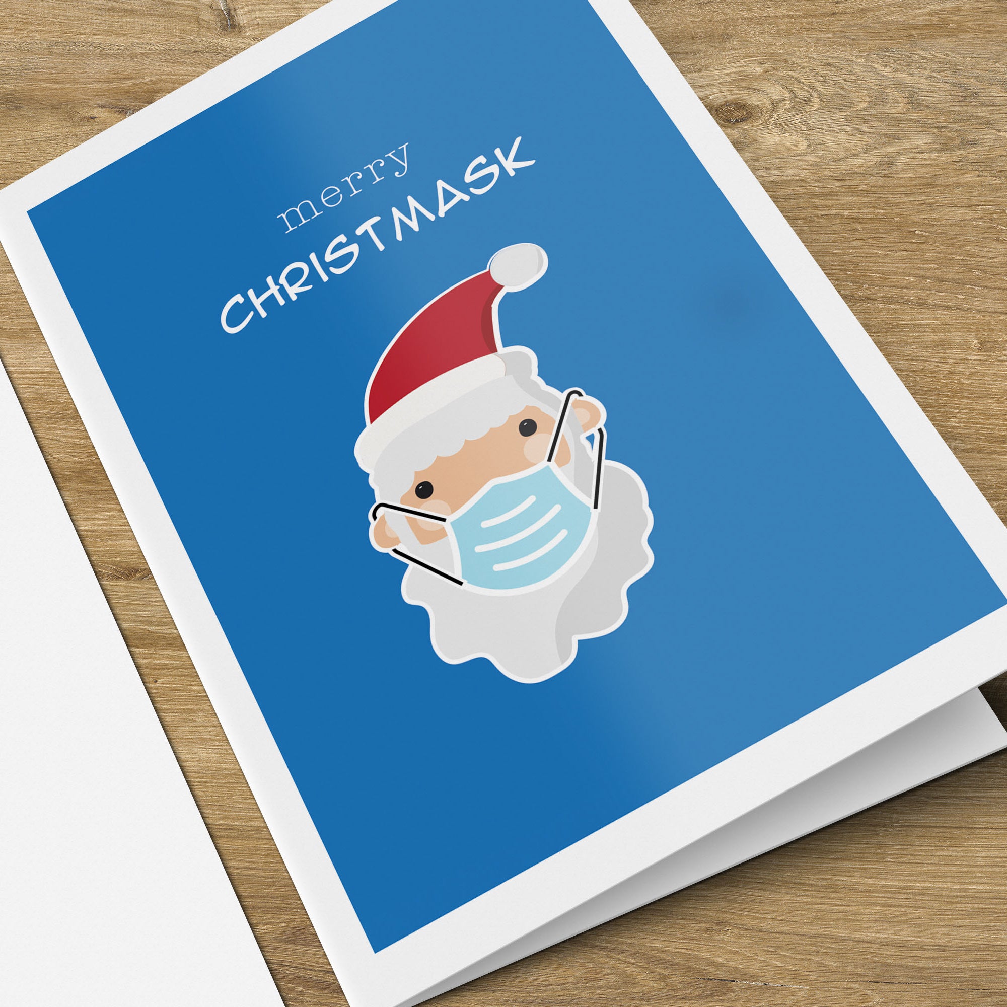 Holiday - Santa Mask Card