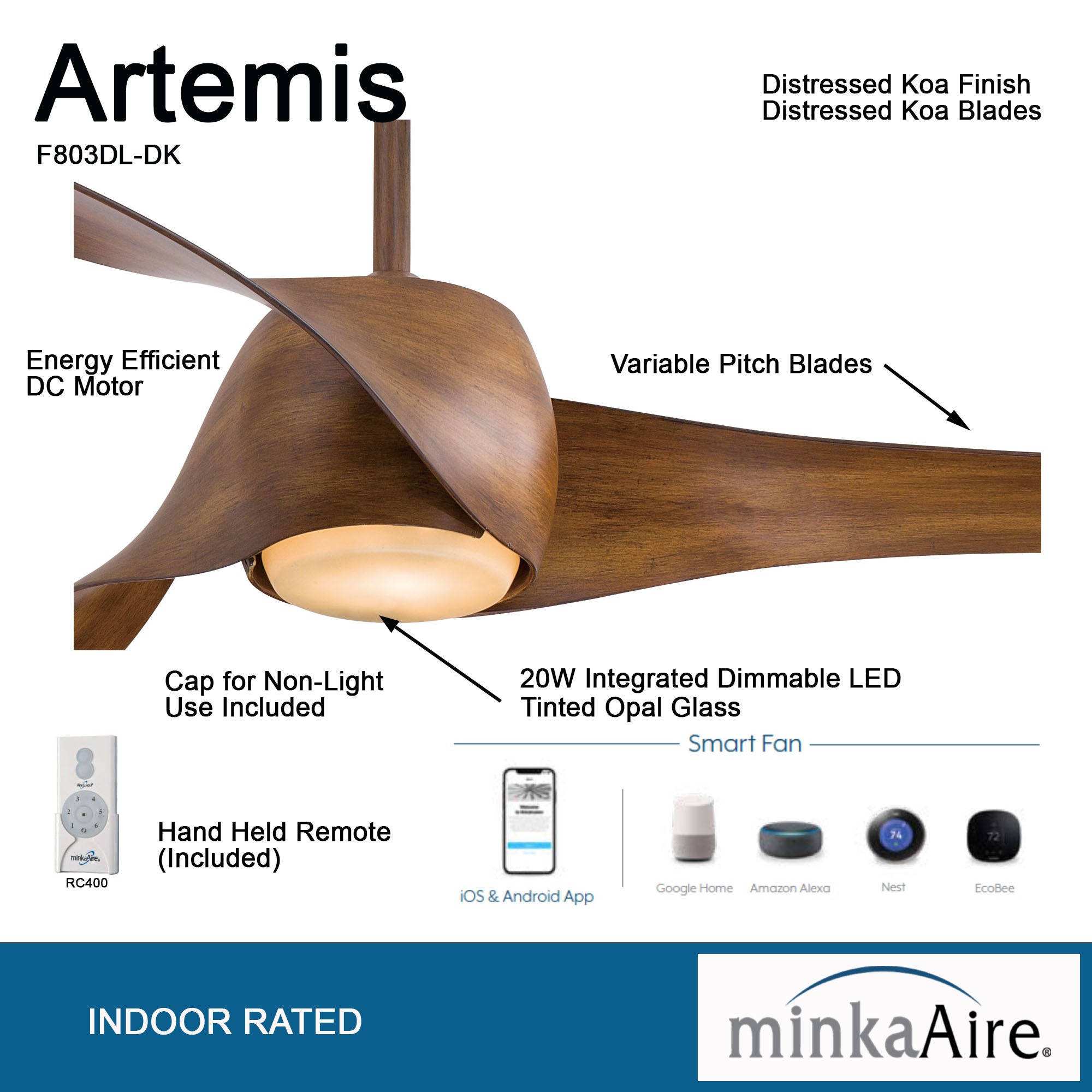 58" LED Artemis Fan