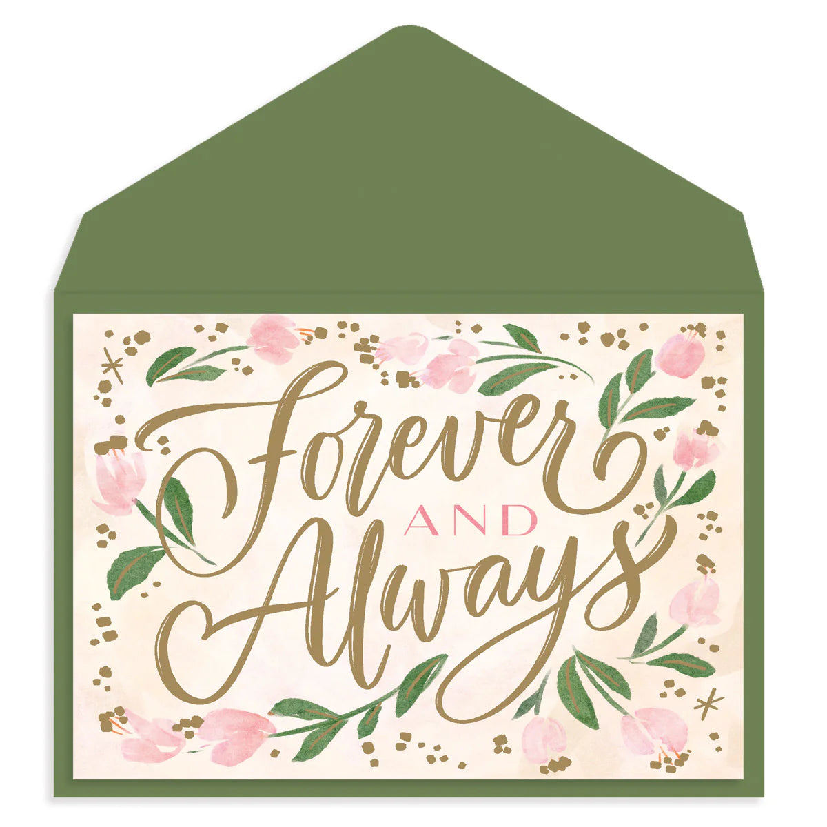 Forever Flower Wedding Card
