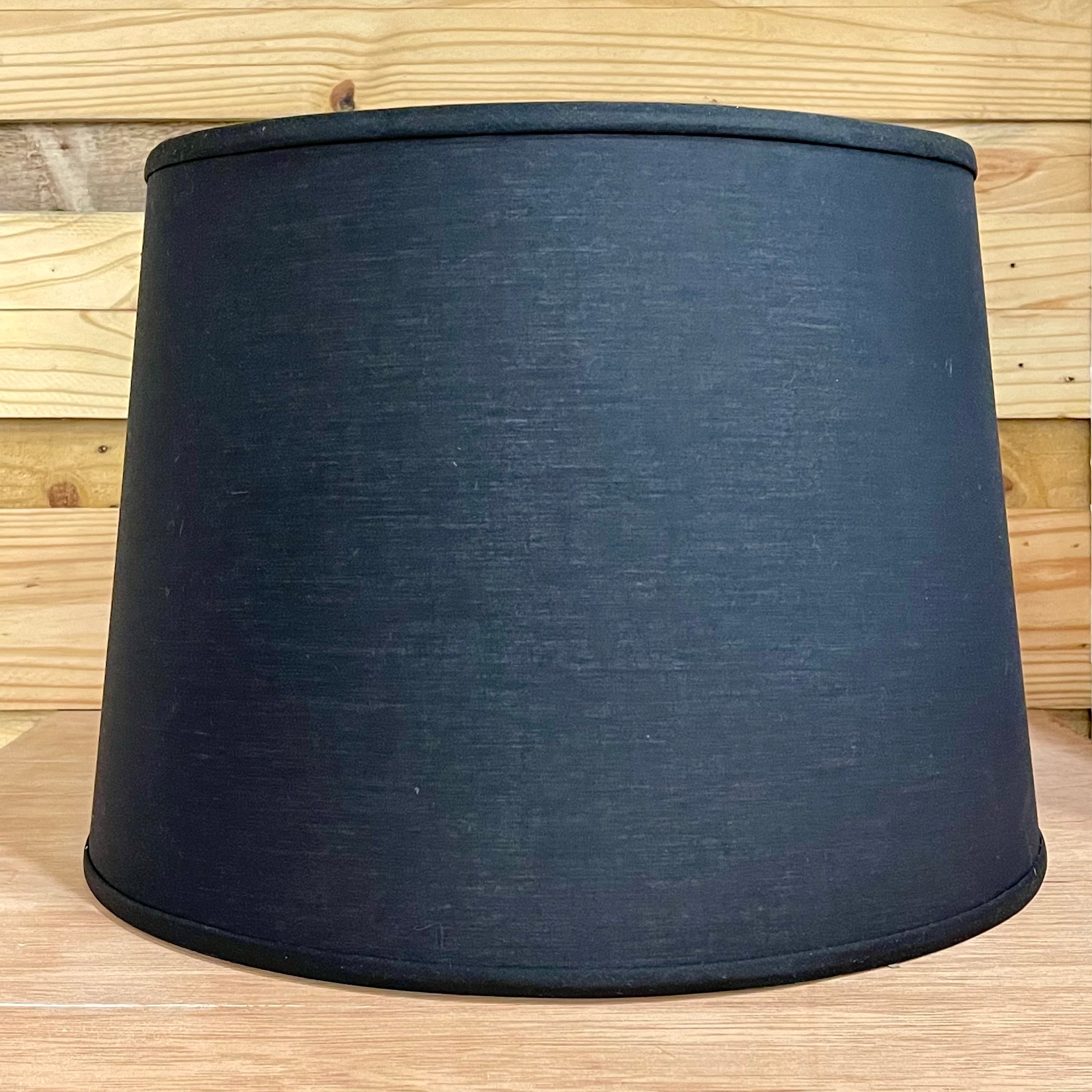 Basic Drum Shade - Black Linen
