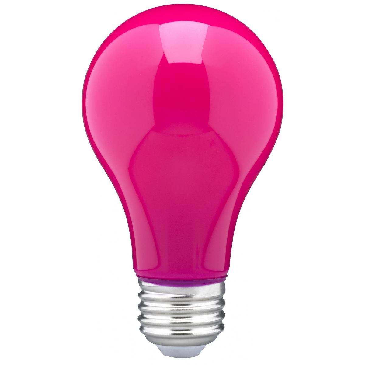 8W LED A19 - Pink