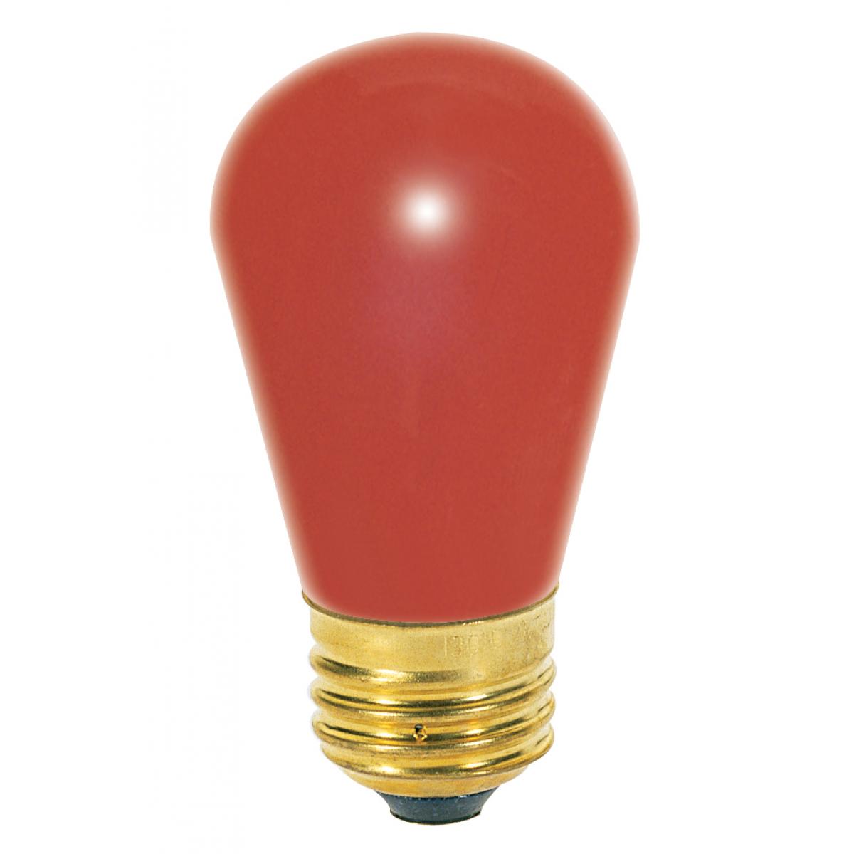 11W S14 Med Bulb - Red