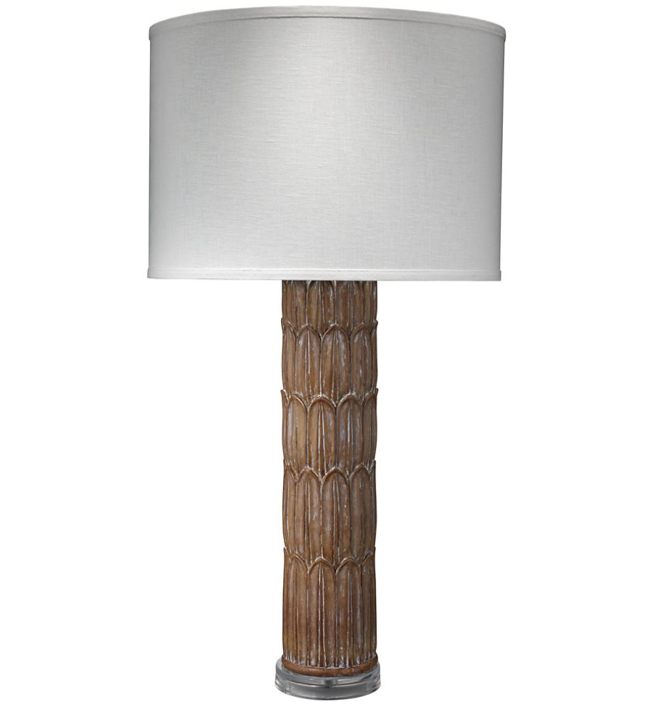 Carved Column Table Lamp