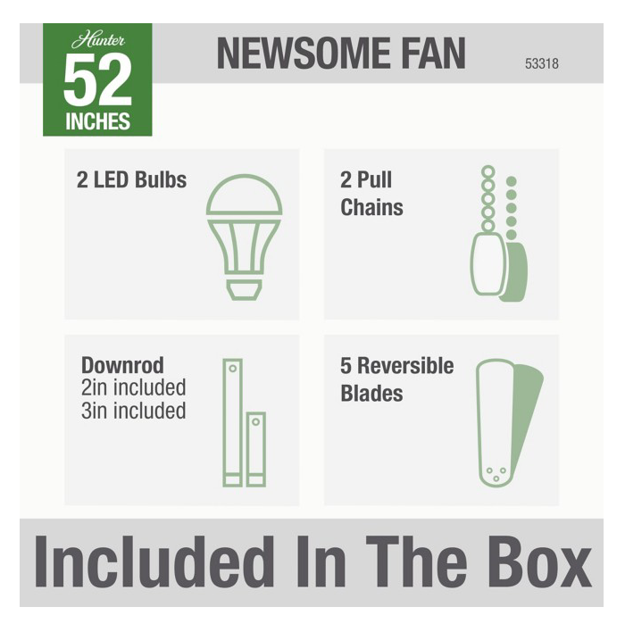 52" Newsome 3Lt Fan