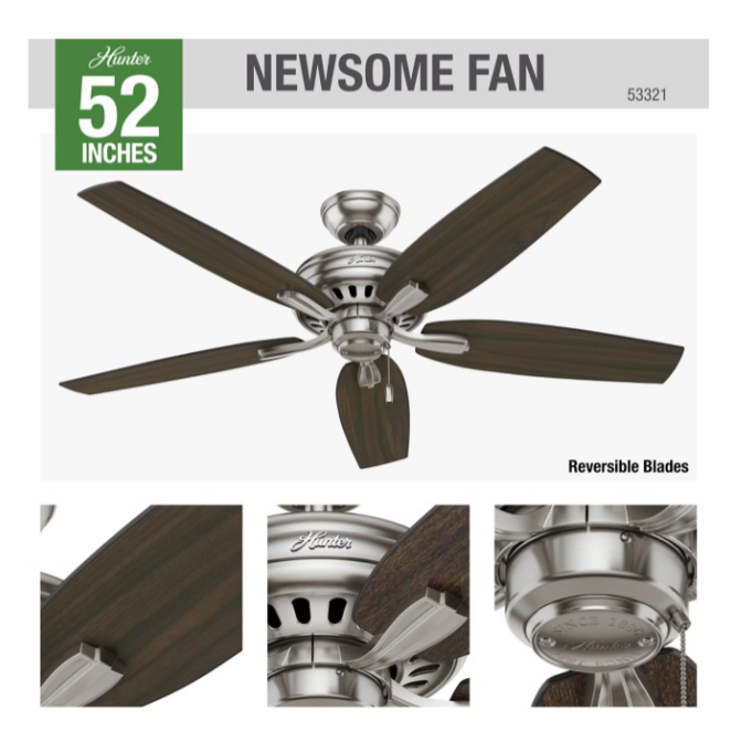 52" Newsome No Light Fan