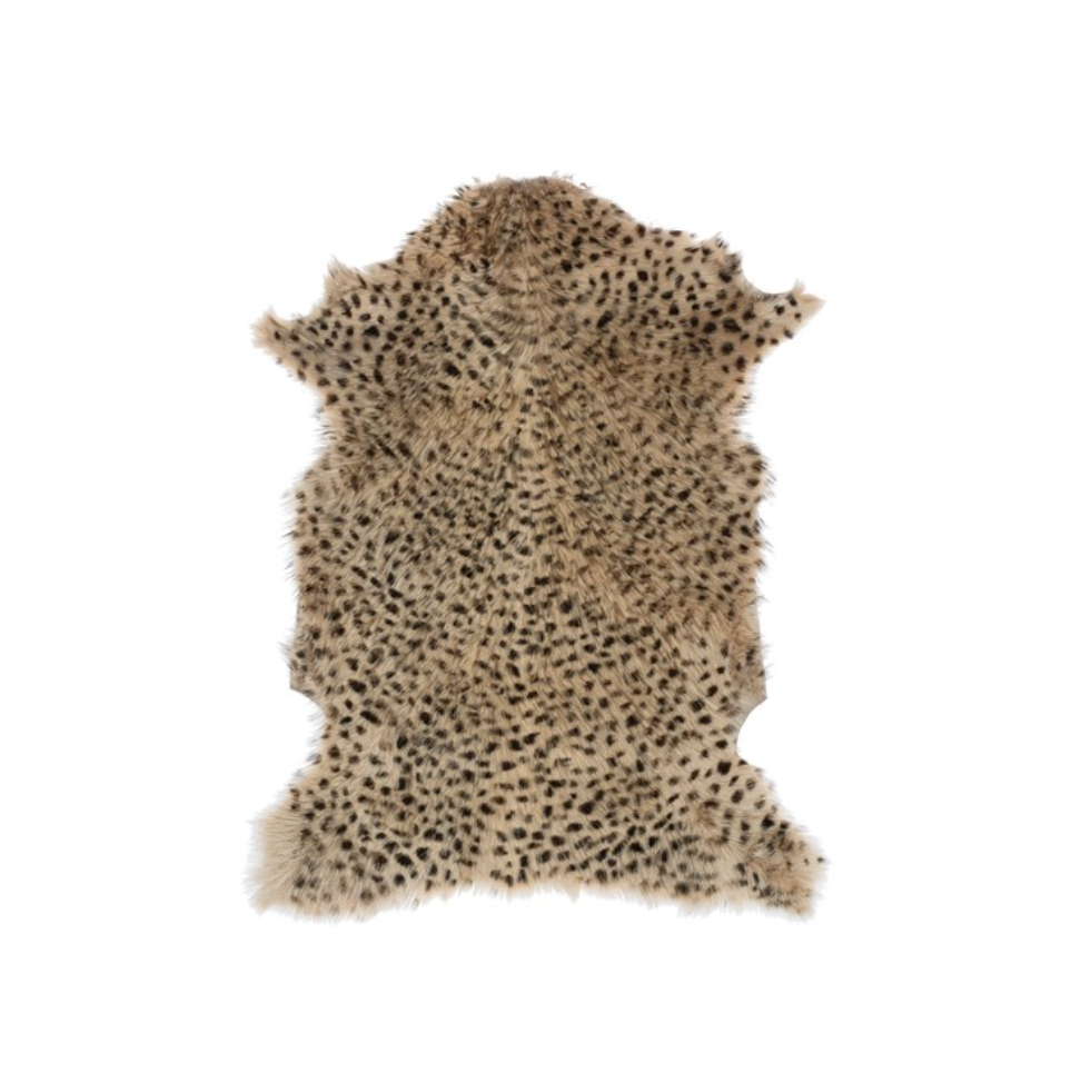 Leopard Goat Fur Rug - 2x3