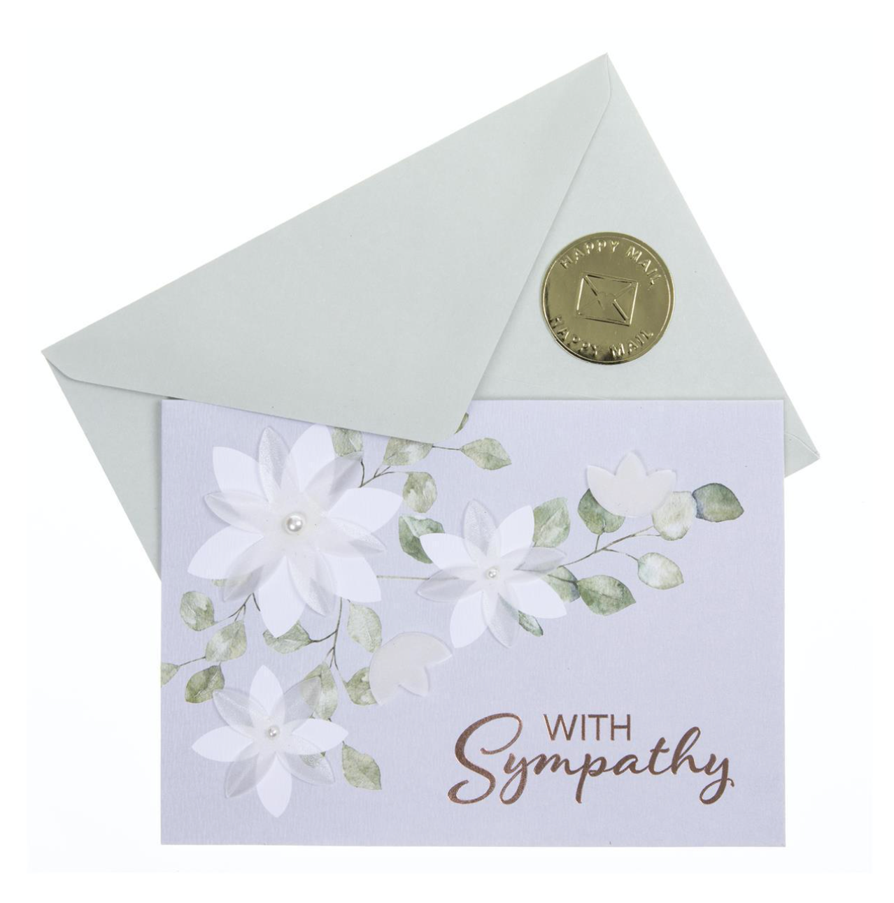 White Flower Sympathy Card