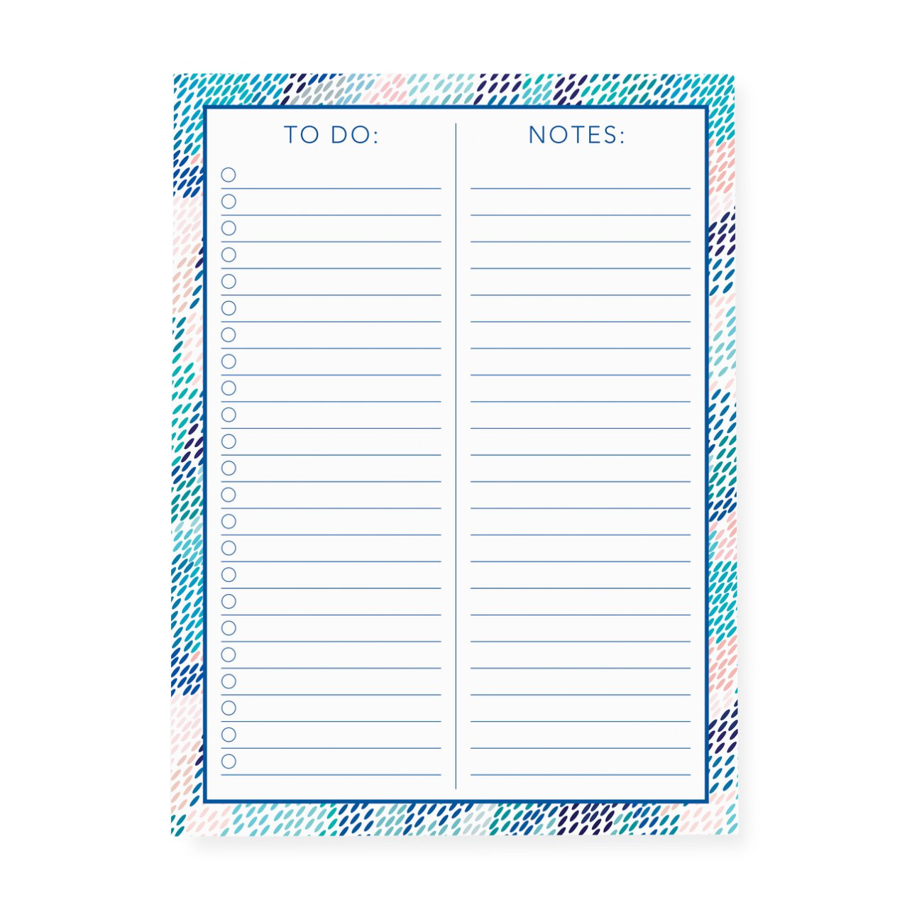 Dash Pattern Large Notepad