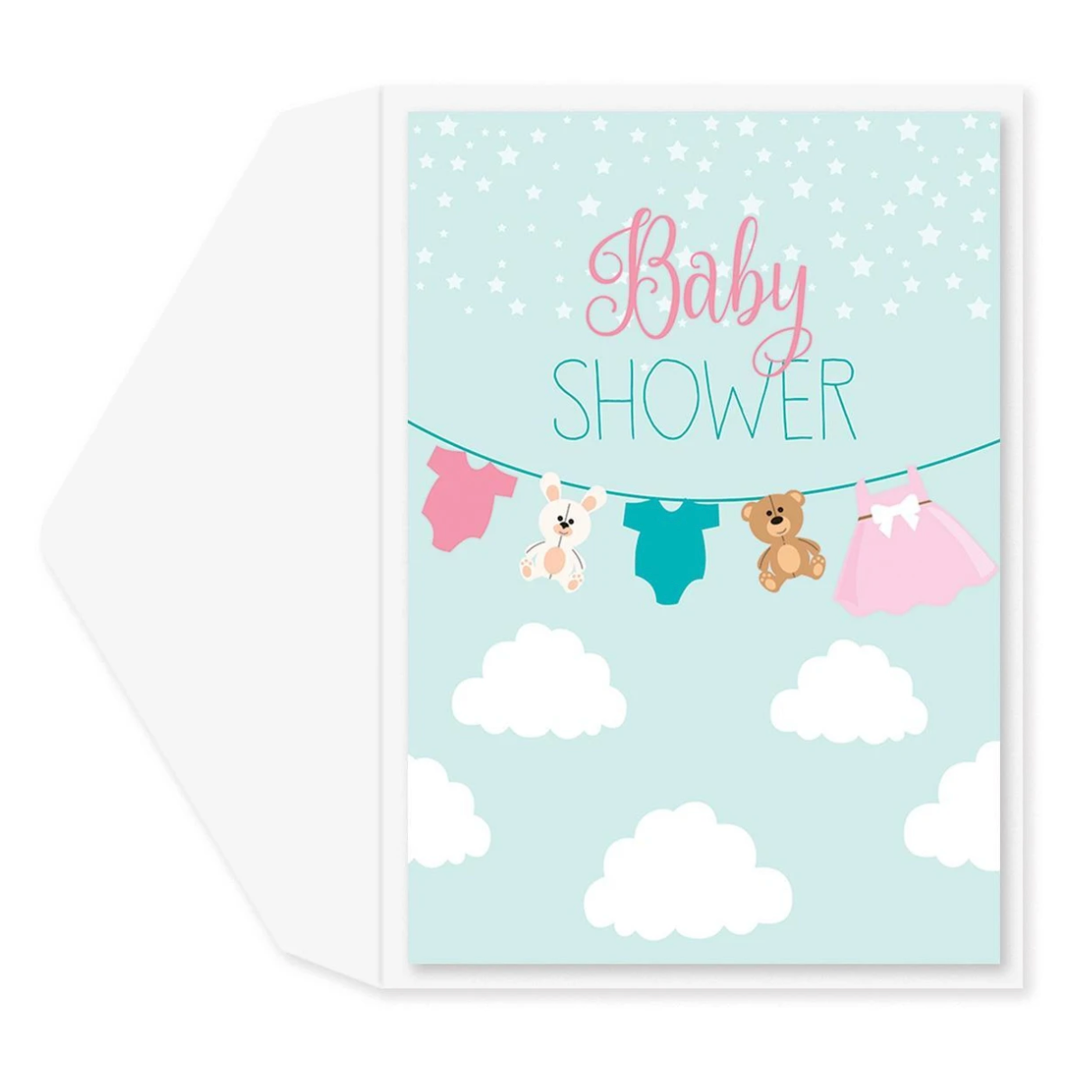 Clothesline In The Clouds Card