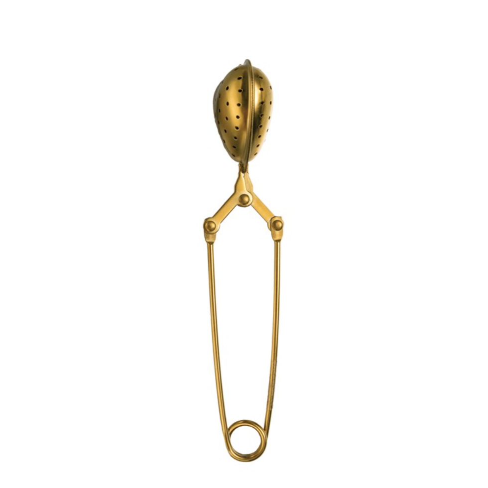 Heart Loose Tea Strainer -Gold