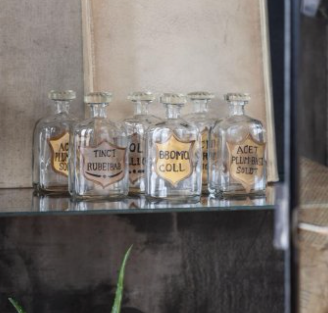 Painted Apothecary Bottles