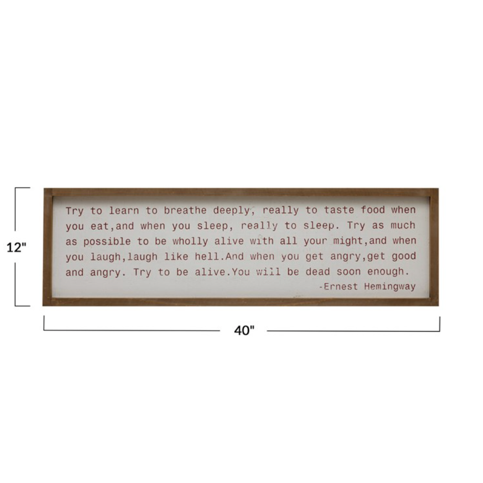 'Try To Learn' Wall Decor