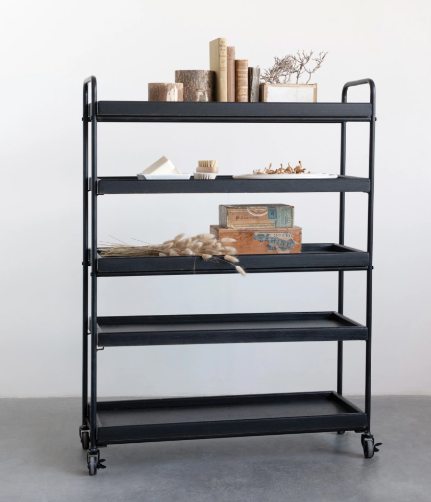 Wood & Metal 5-Tier Shelf