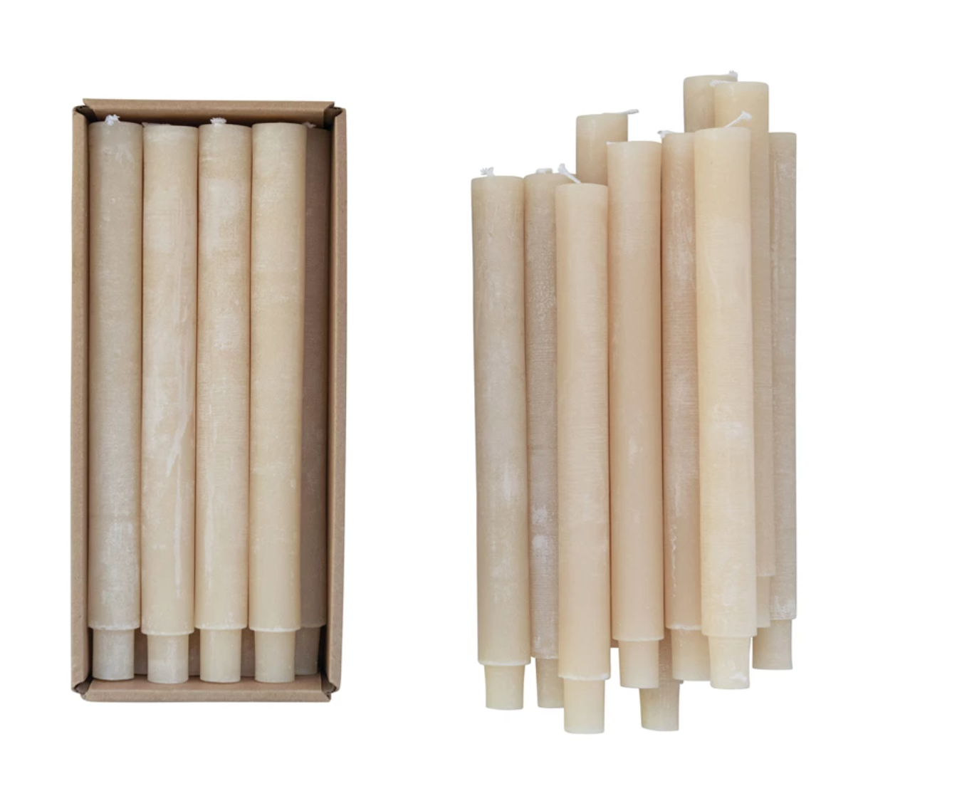 10" Unscented Powder Taper Candle, Individual