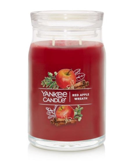 Red Apple Wreath Large Jar