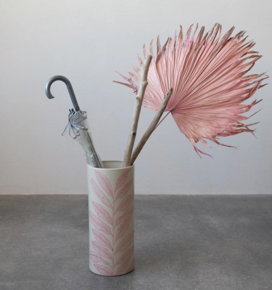 Umbrella Holder w/ Pink Palm