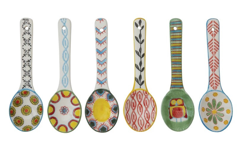 Spoon w/ Hand-Painted Pattern